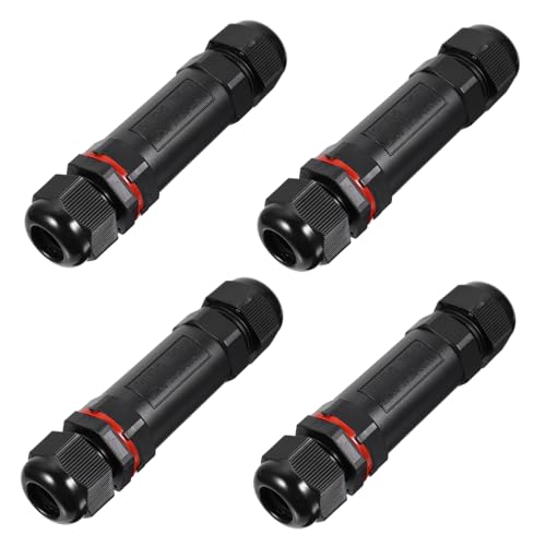 CONGARTENO 4 Stück Wasserdichter Poliger LED Kabelverbinder Steckbarer Flammfester Drahtadapter für Außenbeleuchtung Einfach zu Verbinden ohne Löten oder Schrauben von CONGARTENO