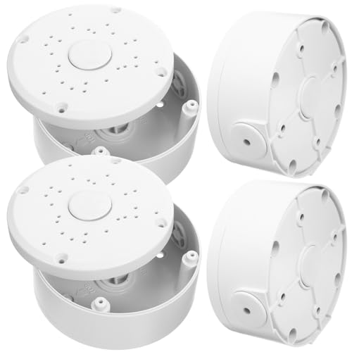 CONGARTENO 4 Stück wasserdichte Kamera Junction Box für Outdoor Sicherheitskameras Halterung mit Verdecktem Kabel für Elektroanschlüsse Installieren Robust und Langlebig von CONGARTENO