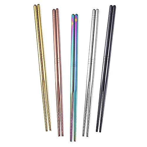 CONGARTENO 5 Paare Essstäbchen Rutschfest Langlebig Leicht Poliert Wiederverwendbar Spülmaschinenfest Geeignet für Reisen Camping Tägliche Nutzung Geschenkbox CONGARTENO 5 Paare Essstäbchen Rutschfest Langlebig Leicht Poliert Wiederverwendbar Spülmaschinenfest Geeignet für Reisen Camping Tägliche Nutzung Geschenkbox von CONGARTENO