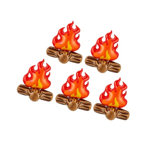 CONGARTENO 5stücke Aufblasbare Feuerstelle Künstliche Flammen Für Camping Und Party Sicher Ohne Echtes Feuer Geeignet Für Innen Und Außenbereich Schnell Aufzubauen von CONGARTENO
