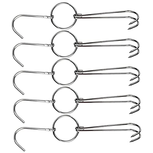 CONGARTENO 5 Stück Teiliges Doppelhaken Fleischhaken für Braten Hähnchen Aufhänger Küchenzubehör Rostfrei Stabile Konstruktion für Sicheres Aufhängen von Fleisch und Geflügel CONGARTENO 5 Stück Teiliges Doppelhaken Fleischhaken für Braten Hähnchen Aufhänger Küchenzubehör Rostfrei Stabile Konstruktion für Sicheres Aufhängen von Fleisch und Geflügel von CONGARTENO