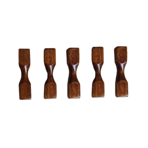CONGARTENO 5 Stück Teiliges Japanischer Kreativer Holz Essstäbchenhalter in Hantel Form Praktischer Besteckständer für Essstäbchen Löffel und Gabel rutschfest Langlebig für Heimgebrauch von CONGARTENO