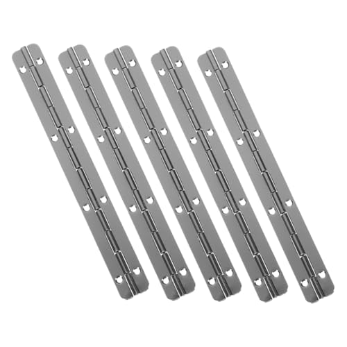 CONGARTENO 5 Stück Teiliges Klavierband Scharnier Schwerlast Stabile Holzmöbel Scharniere mit Mehrloch design Geeignet für Türen Schränke Holzkisten Einfache Montage und Langlebige Nutzung von CONGARTENO