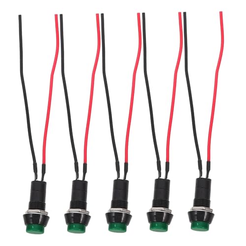 CONGARTENO 5 Stück Teiliges Selbstarretierender Drucktaster Schalter für Kfz Boot Dc Vielseitiger Ersatz Fahrzeug Schalter Einfache Bedienung Stilvolles Design von CONGARTENO