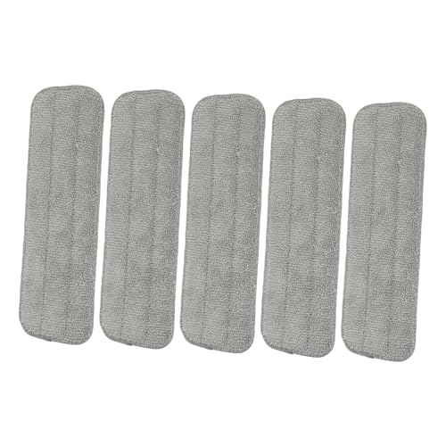 CONGARTENO 5 Stück Waschbare Mikrofaser Ersatzbezüge für Wischmopp Wiederverwendbare Mopppads Kompatibel mit Bodenwischern Langlebige Reinigungspads Fliesen Steinböden von CONGARTENO