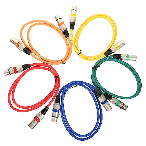 CONGARTENO 5 Stück Xlr Mikrofonkabel Set Lange Verbindungskabel Rot Grün Blau Orange und Gelb für Flexible Anwendung bei Live Übertragungen für Streamer und Vlogger CONGARTENO 5 Stück Xlr Mikrofonkabel Set Lange Verbindungskabel Rot Grün Blau Orange und Gelb für Flexible Anwendung bei Live Übertragungen für Streamer und Vlogger von CONGARTENO