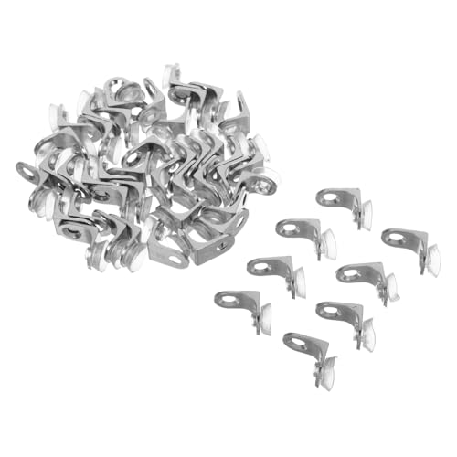 CONGARTENO 50 Stück Küchenschrank Laminathalterung Regalhalterung Regalstützschraube Verstellbare Regalklammern Schrankregal-clips Schrank Heringe Regalträger Metallregalklammern Pvc Silber von CONGARTENO
