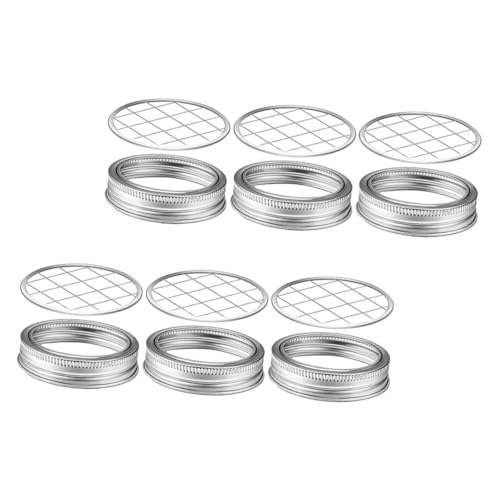 CONGARTENO 6 Sätze Teiliges Metalldeckel mit Gittereinsatz für Einmachgläser Stabiles Blumen Organizer Design Passend für Weithals Vasen und Glasbehälter Kreatives und Blumengitter CONGARTENO 6 Sätze Teiliges Metalldeckel mit Gittereinsatz für Einmachgläser Stabiles Blumen Organizer Design Passend für Weithals Vasen und Glasbehälter Kreatives und Blumengitter von CONGARTENO