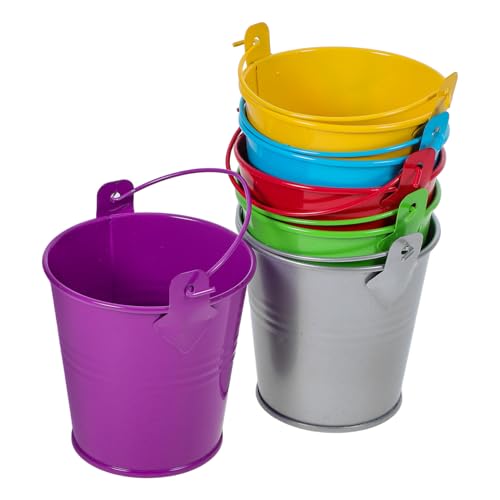 CONGARTENO 6 Stück Bunte Mini metalleimer mit Griffen Kleine Pflanzentöpfe für Sukkulenten Dekorative Zinntöpfe in Candy Farben Kinderfreundlich Tragbar Vielseitig als Blumenbehälter und CONGARTENO 6 Stück Bunte Mini metalleimer mit Griffen Kleine Pflanzentöpfe für Sukkulenten Dekorative Zinntöpfe in Candy Farben Kinderfreundlich Tragbar Vielseitig als Blumenbehälter und von CONGARTENO