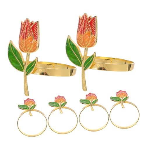 CONGARTENO 6 Stück Metallische Serviettenschnalle Dekor Tischserviettenhalter Für Party Hochzeit Serviettenring Serviettenhalter Thanksgiving Serviettenringe Serviettenringe von CONGARTENO
