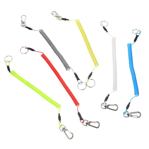 CONGARTENO 6 Stück Teiliges Elastische Federstahl sicherheitsleine Robustes Dehnbares Kabel für Kajak angeln mit Farbiger Tpu ummantelung Tragbares Anti verlust Zubehör von CONGARTENO