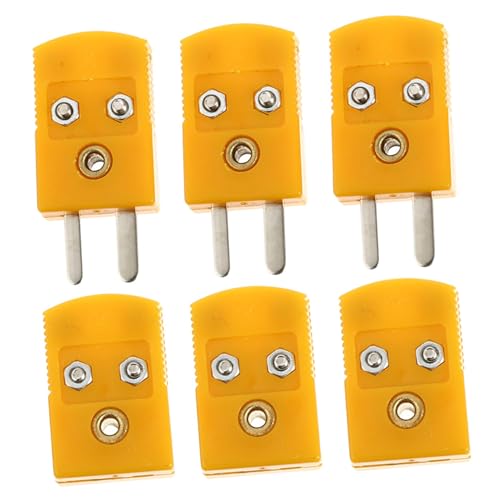 CONGARTENO 6 Stück Teiliges K Thermoelement Stecker Männlich Weiblich Adapter Abs Material Stabile Leistung Kompatibel Messinstrumenten Einfache Installation Zuverlässiger Kontakt für von CONGARTENO