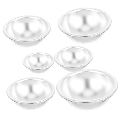 CONGARTENO 6 Stück Teiliges Metall Backformen für Badebomben DIY Stabile Aluminiumlegierung Langlebig Leicht zu Reinigen Verschiedene xxxl für Badebombenherstellung und Kuchenbacken von CONGARTENO