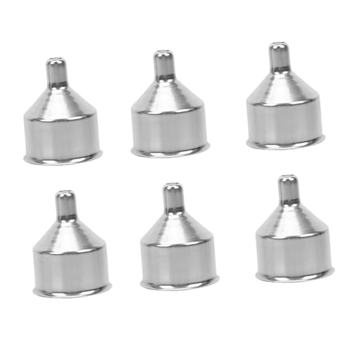 CONGARTENO 6 Stück Teiliges Mini Edelstahltrichter Kleiner Liquid Funnel mit Mundöffnung Robust und Spülmaschinenfest zum Befüllen von Weinflaschen Öl und Sojasauce von CONGARTENO