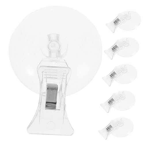 CONGARTENO 6 Stück Transparente Saugnapf Clips aus Kunststoff Multifunktionale Halter für Werbeschilder im Supermarkt Einfache Montage Glatten Oberflächen Langlebige und Stilvolle CONGARTENO 6 Stück Transparente Saugnapf Clips aus Kunststoff Multifunktionale Halter für Werbeschilder im Supermarkt Einfache Montage Glatten Oberflächen Langlebige und Stilvolle von CONGARTENO