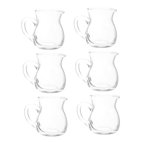 CONGARTENO 6-teiliger Milchkännchen: 100 Ml Transparenter Mini-milchkännchen Aus Für Kaffee Und Tee – Kleiner Tragbarer Sirupspender Fürs Büro Und Zuhause CONGARTENO 6-teiliger Milchkännchen: 100 Ml Transparenter Mini-milchkännchen Aus Für Kaffee Und Tee – Kleiner Tragbarer Sirupspender Fürs Büro Und Zuhause von CONGARTENO