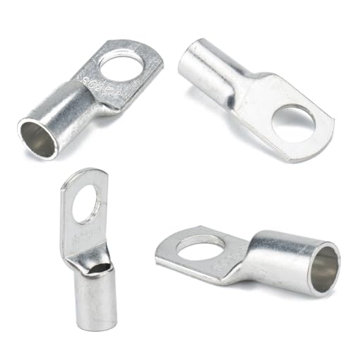 CONGARTENO 60 Stück Verzinnte Kupfer Rohrkabelschuhe Ringkabelschuh Flare Öffnung Crimpklemmen für Auto Schiff Batterie Niederspannung Elektrische Verbindungen von CONGARTENO
