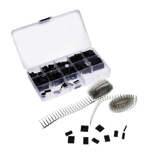 CONGARTENO 610 Stück Teiliges Pin Header Steckverbinder Jumper Kabelklemmen Sortiment für Pcb Elektronik DIY Transparente Aufbewahrungsbox Vielseitig für Entwicklungsboards und Elektrische von CONGARTENO