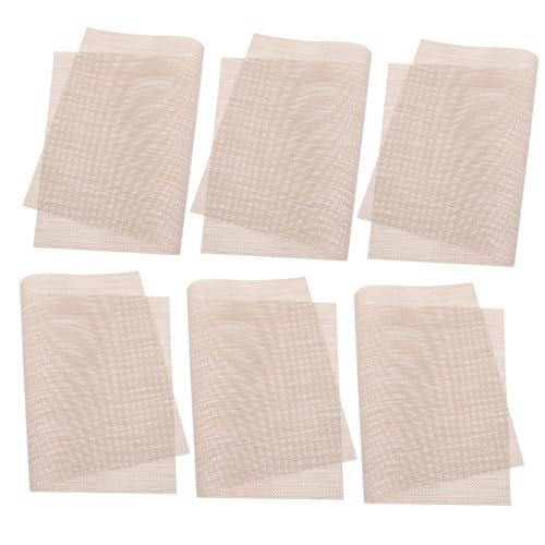 CONGARTENO 6Stücke PVC Tischsets rutschfest und Hitzebeständig für Esstische Abwaschbare Platzsets für Zuhause Restaurants und Cafés Rechteckige Tischmatten in Beige von CONGARTENO