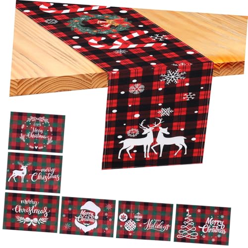 CONGARTENO 7 STK. Weihnachts-tischsets Runner Tisch Weihnachten Urlaub Platzdeckchen Weihnachtsdekoration Tischläufer Weihnachts -läufer -Tabelle Dekorative Tischsets Esstischmatte Polyester CONGARTENO 7 STK. Weihnachts-tischsets Runner Tisch Weihnachten Urlaub Platzdeckchen Weihnachtsdekoration Tischläufer Weihnachts -läufer -Tabelle Dekorative Tischsets Esstischmatte Polyester von CONGARTENO