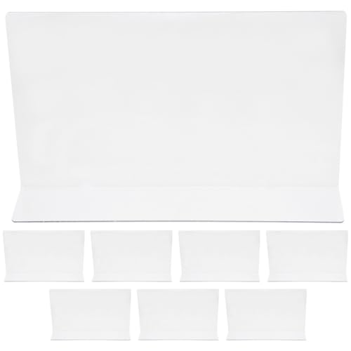 CONGARTENO 8 Stck Teiliges Transparente Regal Trenner aus Kunststoff Stabile Fachteiler für Holzregale Praktische Schrank Organizer zur Übersichtlichen Waren Gegenstandsortierung von CONGARTENO