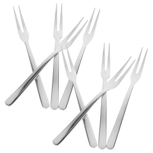 CONGARTENO 8 Stück Teiliges Kleine Edelstahl Obstgabeln für Vorspeisen Dessertfrüchte Ergonomisch Gestaltet Robust und Elegant für Fingerfood und Salate von CONGARTENO
