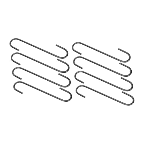 CONGARTENO 8 Stück Teiliges S haken aus Edelstahl Vielseitige Aufhänger für Kleider Taschen Küchenutensilien Platzsparend und Rostfrei für Garderobe Bad Schlafzimmer Modisches Schwarzes von CONGARTENO