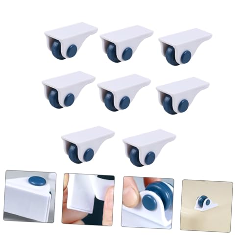 CONGARTENO 8 Stück Teiliges Selbstklebende Boxrollen mit Hoher Tragfähigkeit Multifunktionale Lagerbox räder Einfache Montage Praktische Aufbewahrungslösung für Schränke und Haushaltsboxen von CONGARTENO