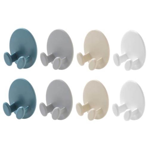 CONGARTENO 8 Stück Teiliges Steckdosenhaken in Blau Weiß Platzsparende Kabel organizer Halter für Büro und Zuhause Praktische Wandhalterung zur Kabelmanagement und Steckeraufbewahrung von CONGARTENO