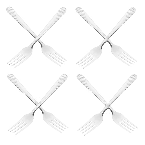 CONGARTENO 8stücke Edelstahl Steakgabel Teiliges Lebensmittelechtes Besteck Für Restaurant Zuhause Spülmaschinenfest Hochwertige Gabeln Mit Langem Griff Praktische Küchenutensilien Für von CONGARTENO