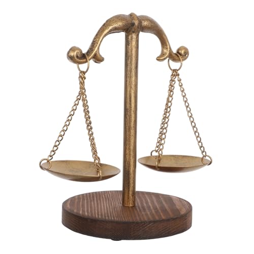 CONGARTENO Antike Statue Metall Schmuck-display Tablett Vintage Balken Schmuckablage für Zuhause Büro Dekor mit Retro-charme und Symbolischer Gerechtigkeit von CONGARTENO