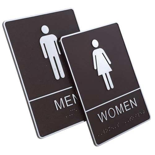 CONGARTENO Blindenschrift Acryl Toilettenschild Selbstklebend Herren Damen Wc Schild Robustes Modernes Public Bathroom Sign für Büro und Öffentliches Wc Einfach zu Montieren CONGARTENO Blindenschrift Acryl Toilettenschild Selbstklebend Herren Damen Wc Schild Robustes Modernes Public Bathroom Sign für Büro und Öffentliches Wc Einfach zu Montieren von CONGARTENO
