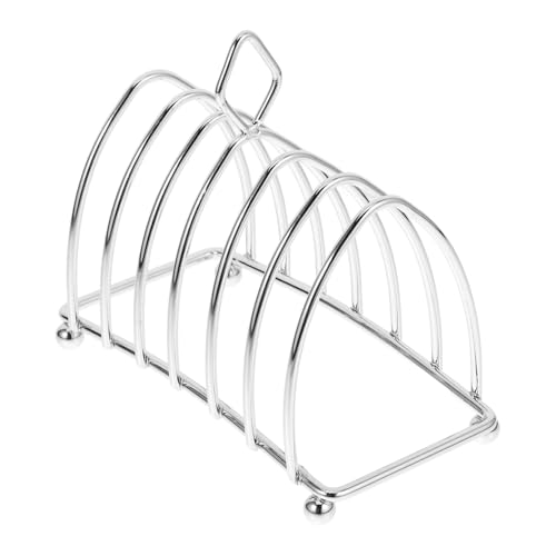 CONGARTENO Brotregal Brötchenhalter Buffet-Zubehör Brotständer Frühstückstablett Stand Heißluftfritteuse bücherregal Tisch-Toasthalter Toastständer für den täglichen Gebrauch Rostfreier Stahl von CONGARTENO