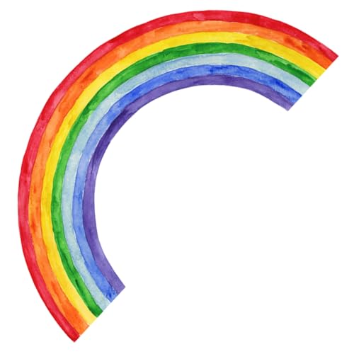 CONGARTENO Bunte Regenbogen Wandsticker aus PVC Abnehmbar Selbstklebend Farbenfrohe Wanddekoration für Mädchenzimmer Babyzimmer und Kindergarten Schadenfreie Kinderzimmer Wandaufkleber von CONGARTENO