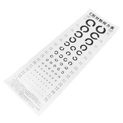 CONGARTENO C Sehtafel aus Hochwertigem PVC Visuelle Testtafel für Augenprüfung Klare Drucke Geeignet für Familie Schule und Kleine Kliniken Präzise Logarithmusmessung Langlebig und Praktisch von CONGARTENO