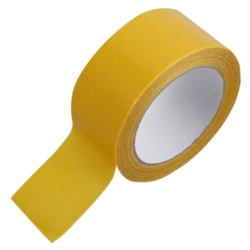 CONGARTENO Doppelseitiges Gewebeband Stark Haftendes Reißfestes Mesh klebeband mit Einfacher Abreißfunktion Gelbes Isolier Teppichklebeband für Heim Profi anwendung von CONGARTENO