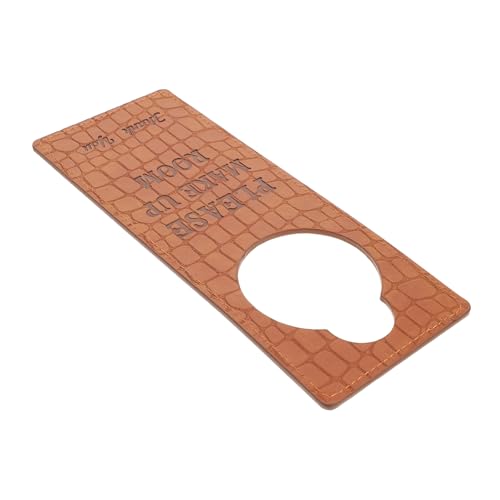 CONGARTENO Doppelseitiges Türschild Bitte Nicht Stören und Bitte Zimmer Aufräumen aus Braunem Pu leder Langlebiger Hotel Türanhänger mit Klarer Beschriftung Einfach Anzubringen für Zuhause von CONGARTENO