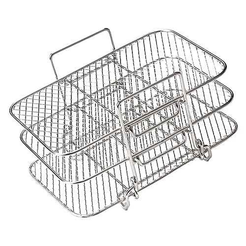CONGARTENO Drei Lagen Grill und Dörrrack für Heißluftfritteuse Vielseitiges Zubehör für Elektrischen Ofen und Grillen zum Dörren von Obst und CONGARTENO Drei Lagen Grill und Dörrrack für Heißluftfritteuse Vielseitiges Zubehör für Elektrischen Ofen und Grillen zum Dörren von Obst und von CONGARTENO