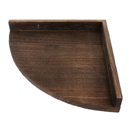 CONGARTENO Dreieckiges Hölzernes Wandregal Schwebendes Eckregal aus Robustem Holz für Wohnzimmer Schlafzimmer Badezimmer Vielseitiger Organizer mit Rustikalem Stil Mittelgroß von CONGARTENO