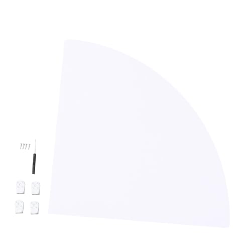 CONGARTENO Dreieckiges Wandregal Fan Form Weiß Wandmontiertes Eckregal Stauraum Organizer Für Küche Schlafzimmer Büro Badezimmer von CONGARTENO