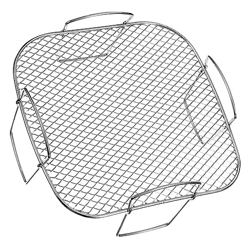 CONGARTENO Edelstahl Air Fryer Rack mit Griffdesign Vielseitiges Dämpfgestell und Zubehör für Heißluftfritteuse Hitzebeständiger Langlebiger für Schnelles Garen und Dehydrieren von Obst und von CONGARTENO