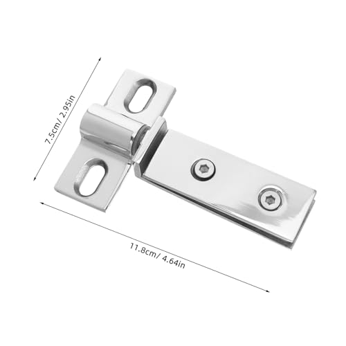 CONGARTENO Edelstahl Doppelloch Dusche Glas Tür Pivot Scharniere Rechteckig Robust für Reibungslose Bewegung und Sichere Montage in Feuchten Badezimmern von CONGARTENO