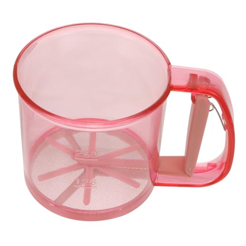 CONGARTENO Edelstahl Mehlsiebbecher mit Feinem Netz Halbautomatisches Handliches Sieb mit Messfunktion Hoher Effizienz Leicht und Spritzfest zum Backen von Mehl und Puderzucker CONGARTENO Edelstahl Mehlsiebbecher mit Feinem Netz Halbautomatisches Handliches Sieb mit Messfunktion Hoher Effizienz Leicht und Spritzfest zum Backen von Mehl und Puderzucker von CONGARTENO