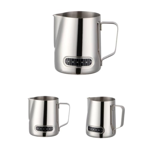 CONGARTENO Edelstahl Milchaufschäumer mit Temperaturanzeige Spitz Zulaufender Milchkrug für Latte Art Cappuccino und Espresso Rostfrei Glänzend Lebensmittelecht für Kaffee und Teeliebhaber CONGARTENO Edelstahl Milchaufschäumer mit Temperaturanzeige Spitz Zulaufender Milchkrug für Latte Art Cappuccino und Espresso Rostfrei Glänzend Lebensmittelecht für Kaffee und Teeliebhaber von CONGARTENO