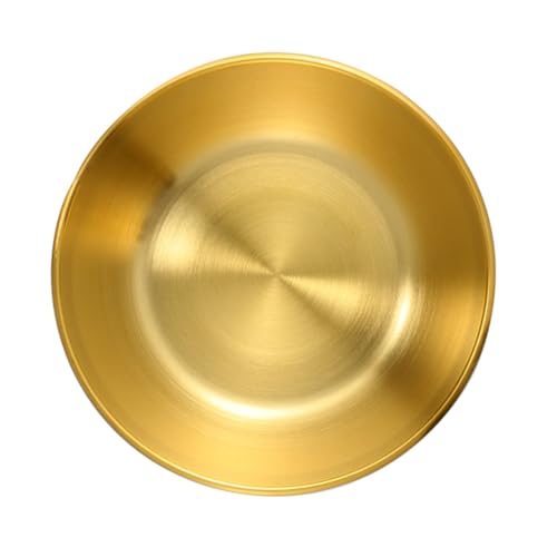 CONGARTENO Edelstahl Mini Saucenschalen Rund Goldfarben Kleine Gewürzschälchen Vielseitige Dipschalen Leicht zu Reinigen Stilvolle Servierschalen für Sojasauce Snacks Partys Küchenbedarf von CONGARTENO