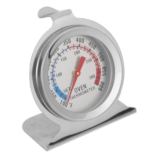 CONGARTENO Edelstahl Ofenthermometer Backofenthermometer Mini Temperaturmesser für Backofen und Grill Lebensmittelecht Kompakt Präzise Temperaturanzeige für Brot und Kuchen von CONGARTENO
