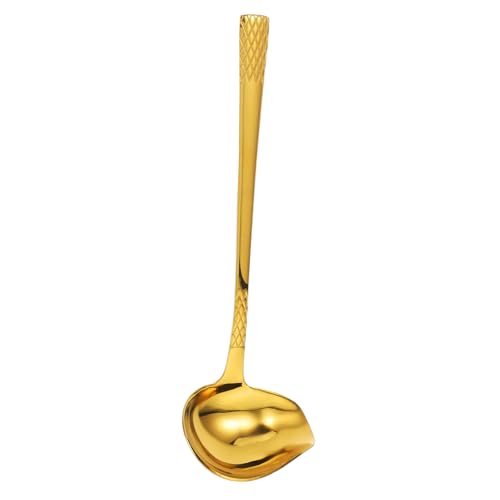 CONGARTENO Edelstahl Schöpflöffel mit Entenschnabel Ausgießer Kleine Goldfarbene Suppenkelle Kreativer Schöpfkelle zum Servieren und Dekorieren Vielseitiges Küchenutensil für Alltag von CONGARTENO