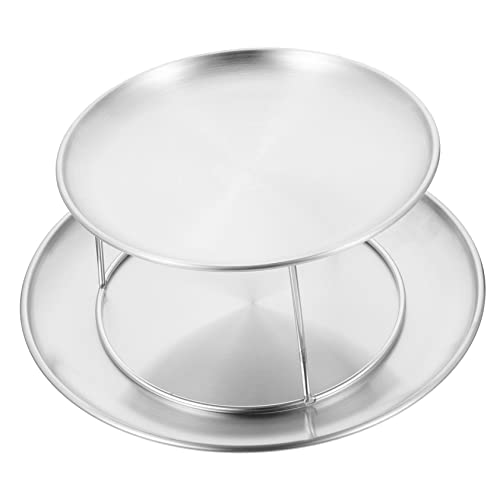 CONGARTENO Edelstahl Servierplatte mit Wiederverwendbares Snack und Kuchen Tablett Robustes Party Set für Hochzeit Dessert Obst und Kleine Speisen für Festliche Anlässe CONGARTENO Edelstahl Servierplatte mit Wiederverwendbares Snack und Kuchen Tablett Robustes Party Set für Hochzeit Dessert Obst und Kleine Speisen für Festliche Anlässe von CONGARTENO