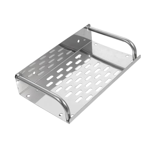 CONGARTENO Edelstahl Wandregal mit Hohlraum Design Rostfrei Wasserfilternd Vielseitiges Bad Küchen aufbewahrungsregal Langlebig Modern Silberfarben Einfache Reinigung Platzsparend von CONGARTENO
