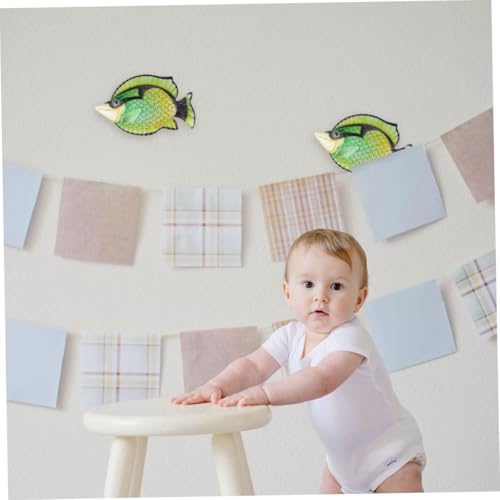 CONGARTENO Eisen Fische Wandkunst Hängend Tropischer Metallfisch Deko Garten Balkon Wohnzimmer Farbige Wanddeko Kreative Fischfigur für Innen und Außen von CONGARTENO